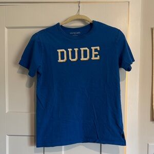 Crewcuts Blue Tee with 'DUDE' Print
